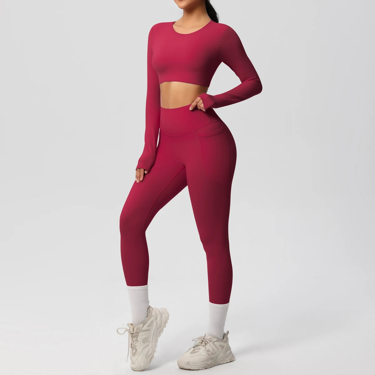Athletnova 2PCS Yoga Set Women Gym Clothing Fitness